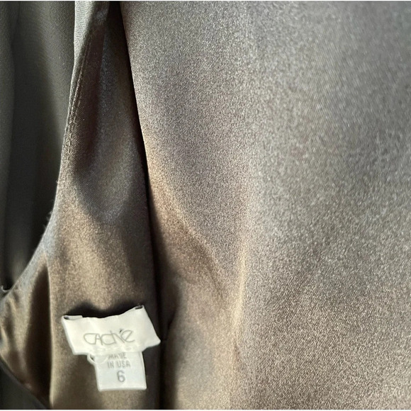 CACHE Black  Long Sleeve Dress Gem embellishment open sleeves - Picture 6 of 8